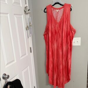 Terra & Sky Coral Tie-Dye Top